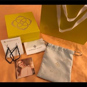 Brand New Gun Medal Kendra Scott Sophee Earrings